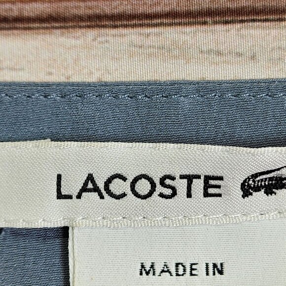 Lacoste Womens Blue Pocketed Knit Dress With Back Tie Size 32 - Picture 9 of 14